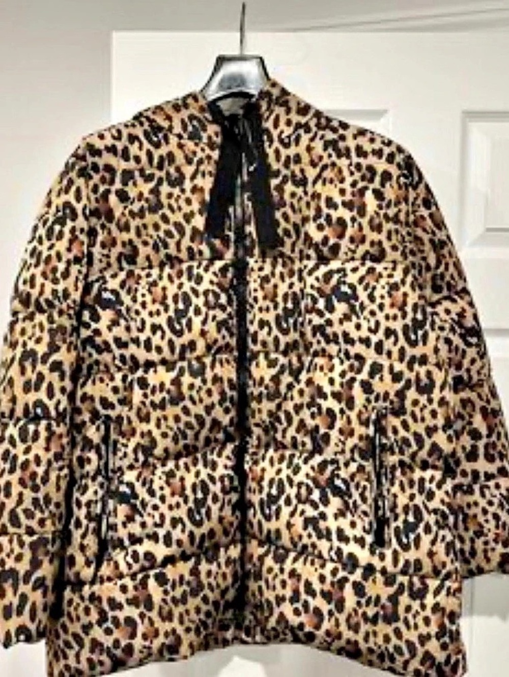 Gap ColdControl Max Leopard Print Puffer Jacket Size Small